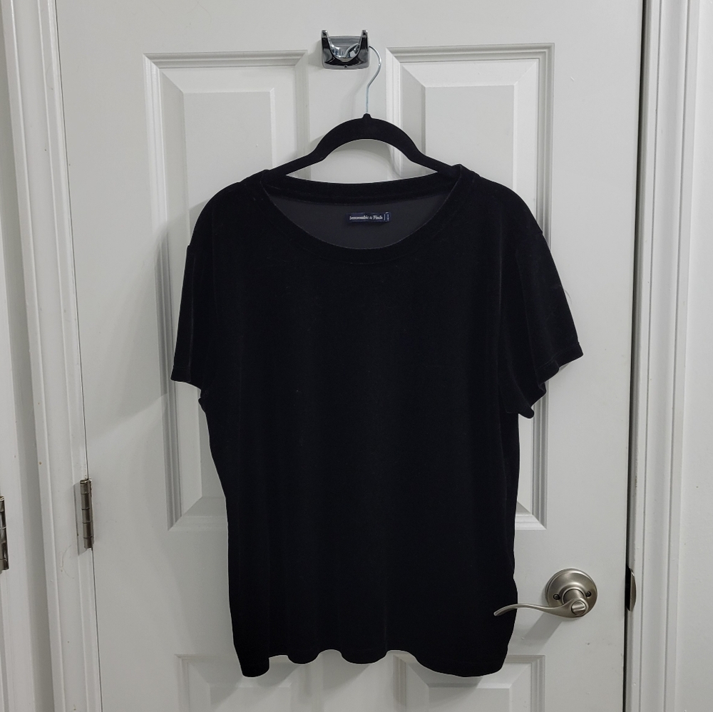Abercrombie & Fitch Velvet Short Sleeve Top